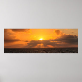 sunrise over the ocean poster
