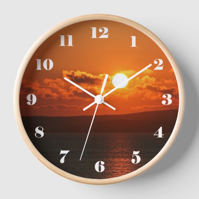 Sunrise over the sea clock (Front)
