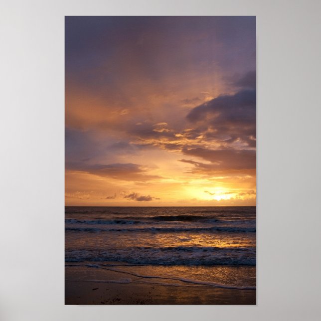 Sunrise over the sea poster (Front)
