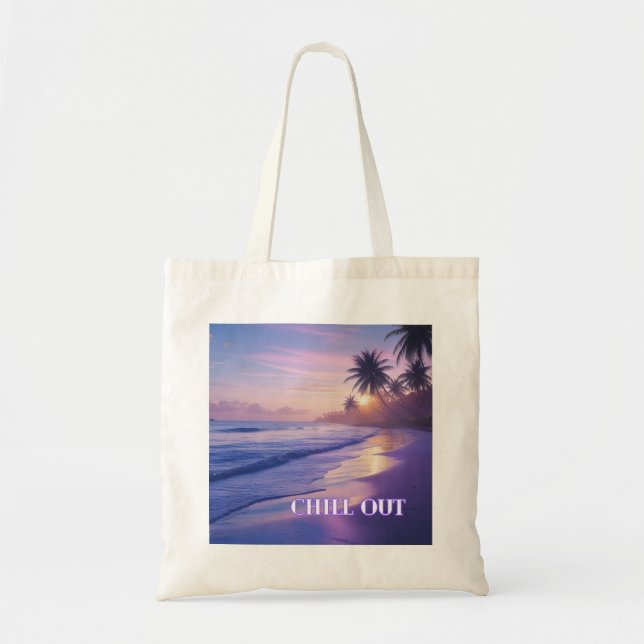 Sunrise Over the Shore – Plastic-Free Purpose Tote (Front)