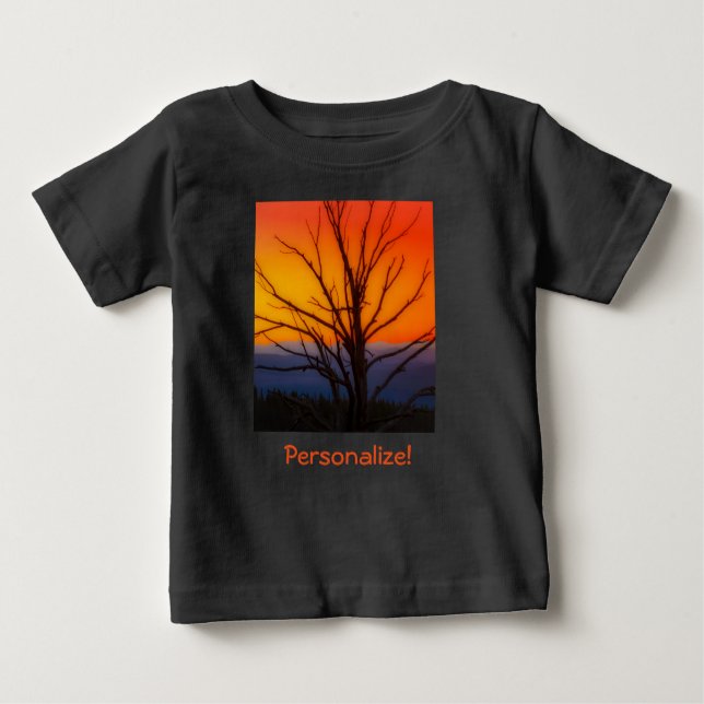Sunrise Over Yellowstone National Park Design Baby T-Shirt (Front)