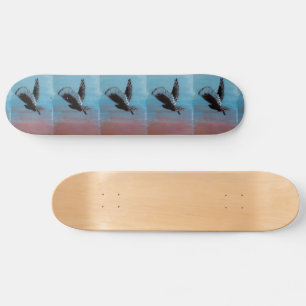 Sunrise Owl Bird Art Skateboard