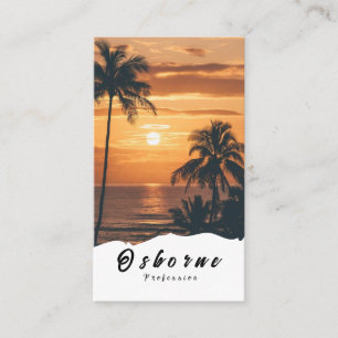 Sunrise Palm Trees Summer Business Card