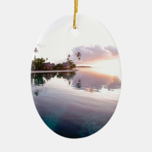 Sunrise Palmilla Coast Cabo San Lucas Mexico Ceramic Tree Decoration (Front)