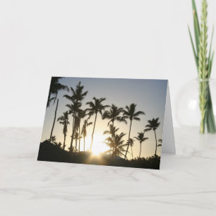 Sunrise Palms with bible verse Card