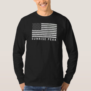 Sunrise Peak USA Flag Sunrise Peak AZ American Fla T-Shirt