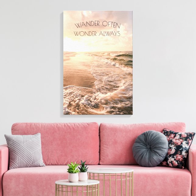 Sunrise Photo Decor over the Beach with Quote (Insitu(LivingRoom))