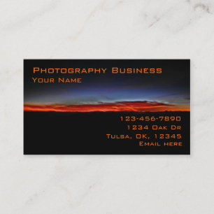 Sunrise Photography customisable business cards