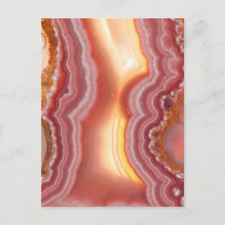 Sunrise Pink Orange Yellow Agate Postcard