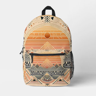Sunrise Pyramid Tribal Geometric Backpack