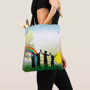 Sunrise Rainbow Children Tote Bag