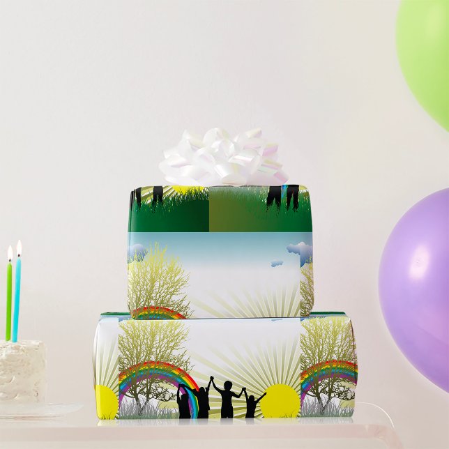 Sunrise Rainbow Children Wrapping Paper (Creator Uploaded)