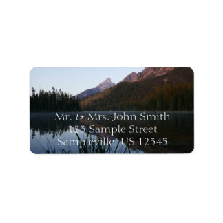 Sunrise Reflection at String Lake I Label