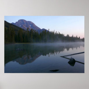 Sunrise Reflection at String Lake II Poster