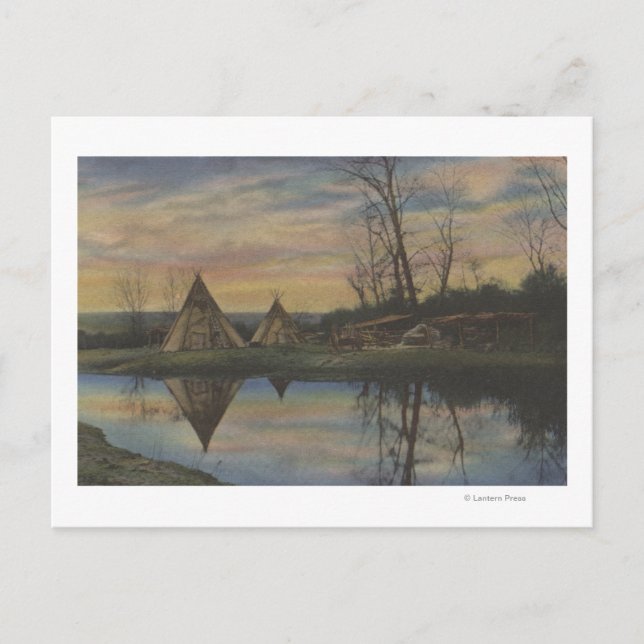 Sunrise Scene on a Northwest Indian Postcard (Front)