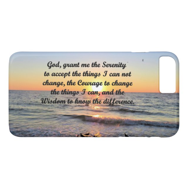 SUNRISE SERENITY PRAYER IPHONE CASE (Back (Horizontal))