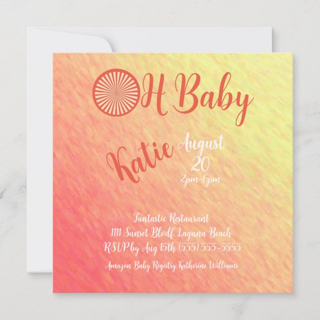 Sunrise Sparkle-Baby Shower-Gender Neutral- Invitation (Front)