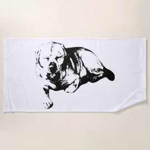 Sunrise Stretch, Labrador Mood Beach Towel