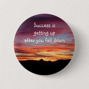 Sunrise Success badge/button 6 Cm Round Badge