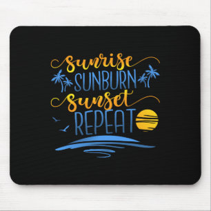 Sunrise Sunburn Sunset Repeat Mouse Pad