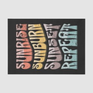 Sunrise Sunburn Sunset Repeat Tissue Paper