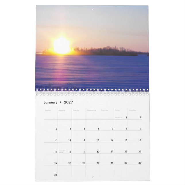 Sunrise, Sunset, 2010 Calendar (Jan 2027)