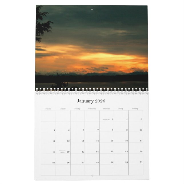 Sunrise, Sunset and Moonlight Calendar (Jan 2026)