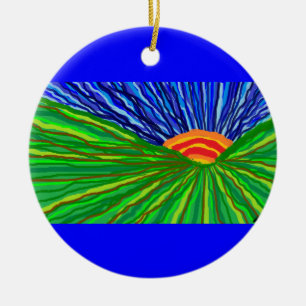 Sunrise/Sunset Ceramic Tree Decoration