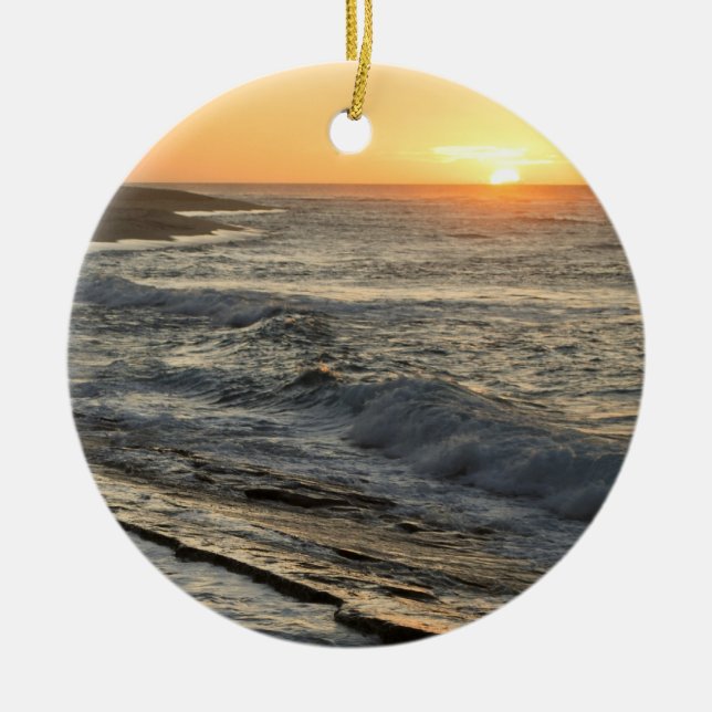 Sunrise Sunset Christmas Ornament (Front)