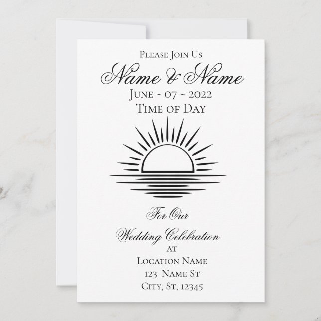 Sunrise/Sunset Reflection Thunder_Cove Invitation (Front)
