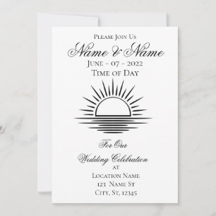 Sunrise/Sunset Reflection Thunder_Cove Invitation