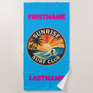 Sunrise Surf Club Beach Towel