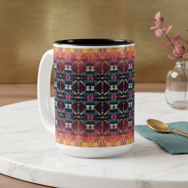 Sunrise Tapestry Two-Tone Coffee Mug (Creator Uploaded)