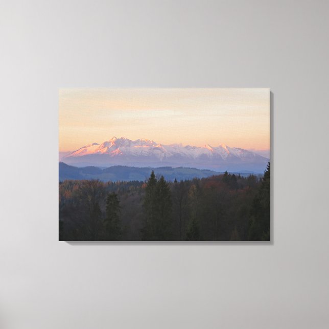 Sunrise Tatras Canvas Print (Front)