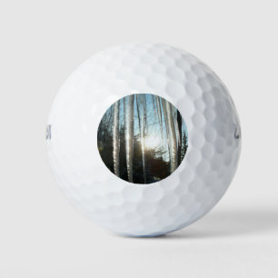 Sunrise Through Icicles Winter Nature Photography Golf Balls