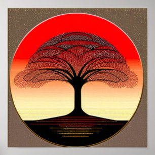 Sunrise Tree of Life Poster