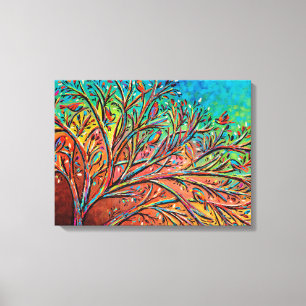 Sunrise Treetop Birds II Canvas Print