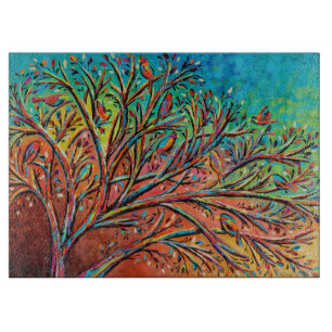 Sunrise Treetop Birds II Cutting Board