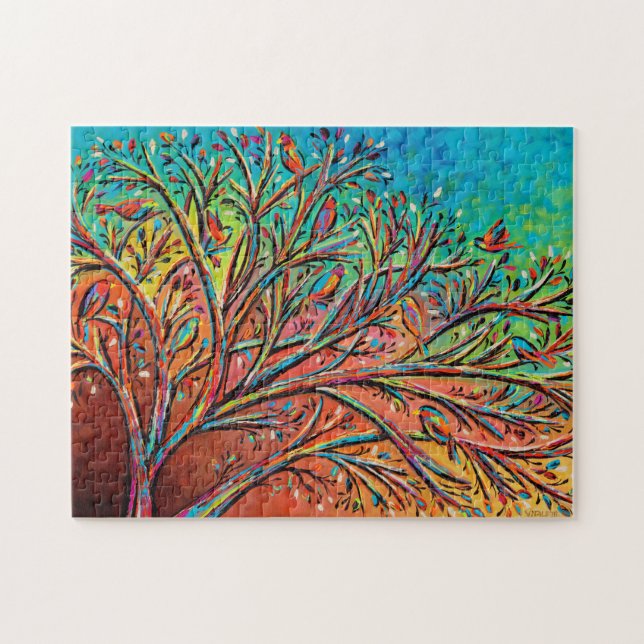 Sunrise Treetop Birds II Jigsaw Puzzle (Horizontal)