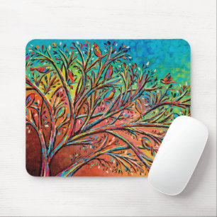 Sunrise Treetop Birds II Mouse Pad