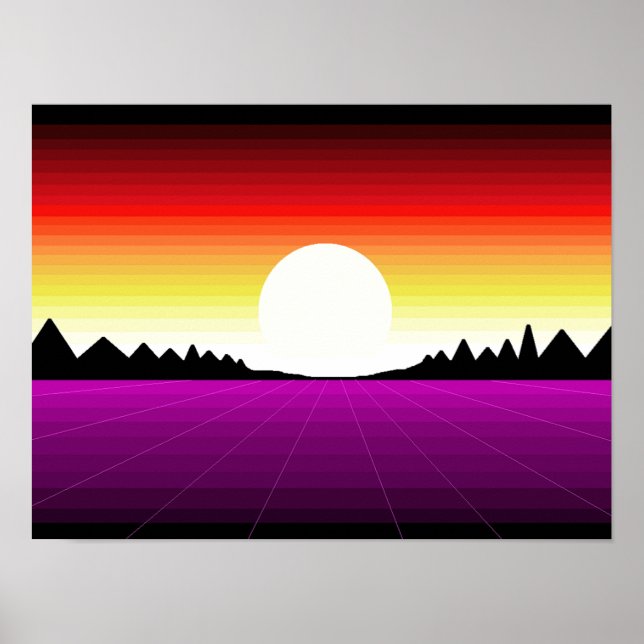 Sunrise Vaporwave Poster (Front)