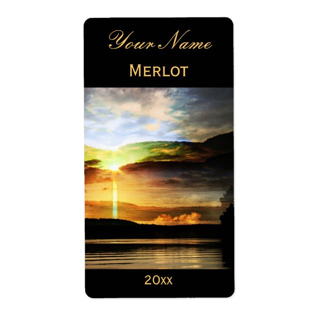 Sunrise wine label (Front)