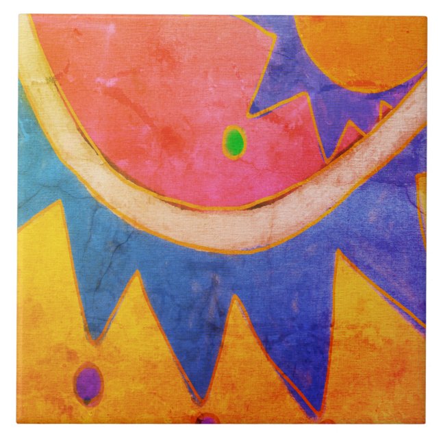 Suns Abstract Digital Painting Tile (Front)