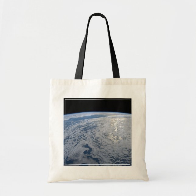 Sun's Glint Beaming On The South Pacific Ocean. Tote Bag (Front)