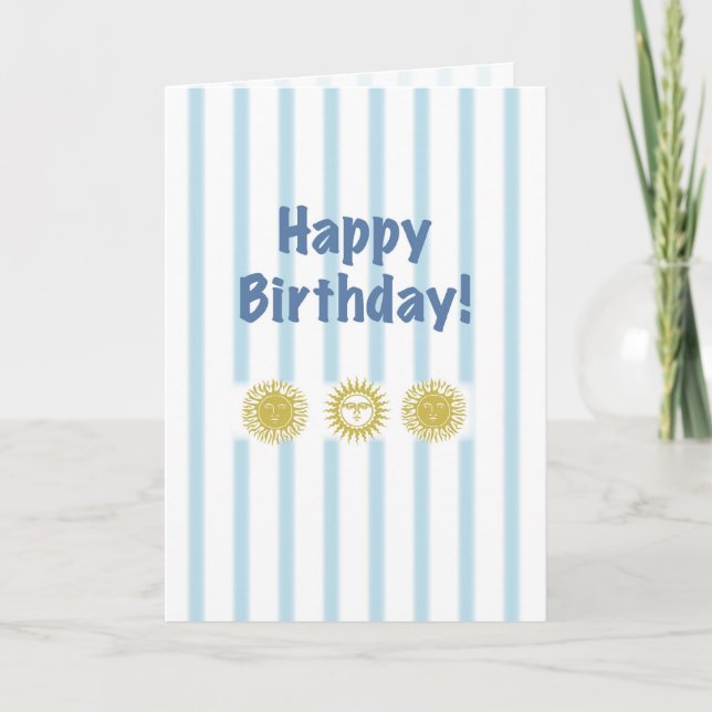 Suns Happy Birthday Card (Front)