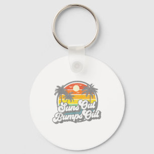 Suns Out Bumps Out Beach Funny Pregnancy Cute Mate Key Ring