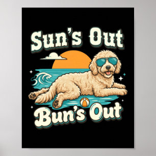 Suns Out Buns Out French Bulldog Summer Beach Poster