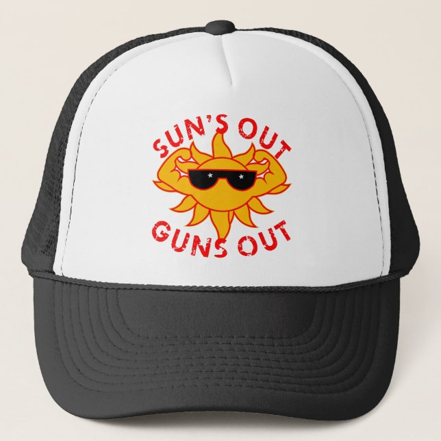 Suns Out Guns Out 02  #USAPatriotGraphics  © Trucker Hat (Front)