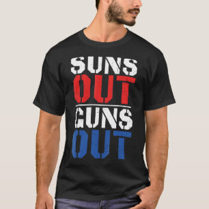 Suns Out Guns Out 4th Of July Bodybuilding T-Shirt