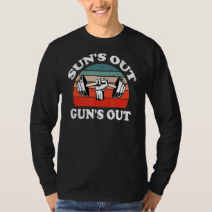 Sun's Out Guns Out Graphic Men Women Bodybuilding  T-Shirt